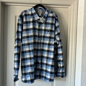 NWT LL Bean Mens brushed flannel cotton shirt